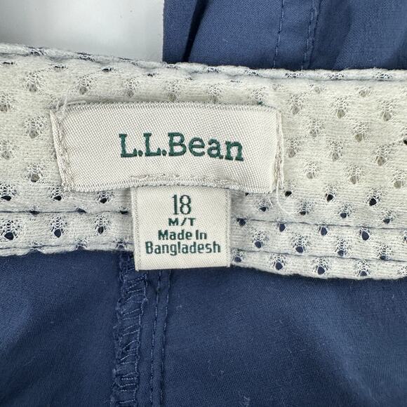 L.L. Bean Womens Water-Repellent Comfort Trail Pants Straight Leg Navy 10 - Picture 7 of 9